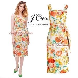 J.Crew Collection NWT floral pencil midi dress *shop@iamwarrior